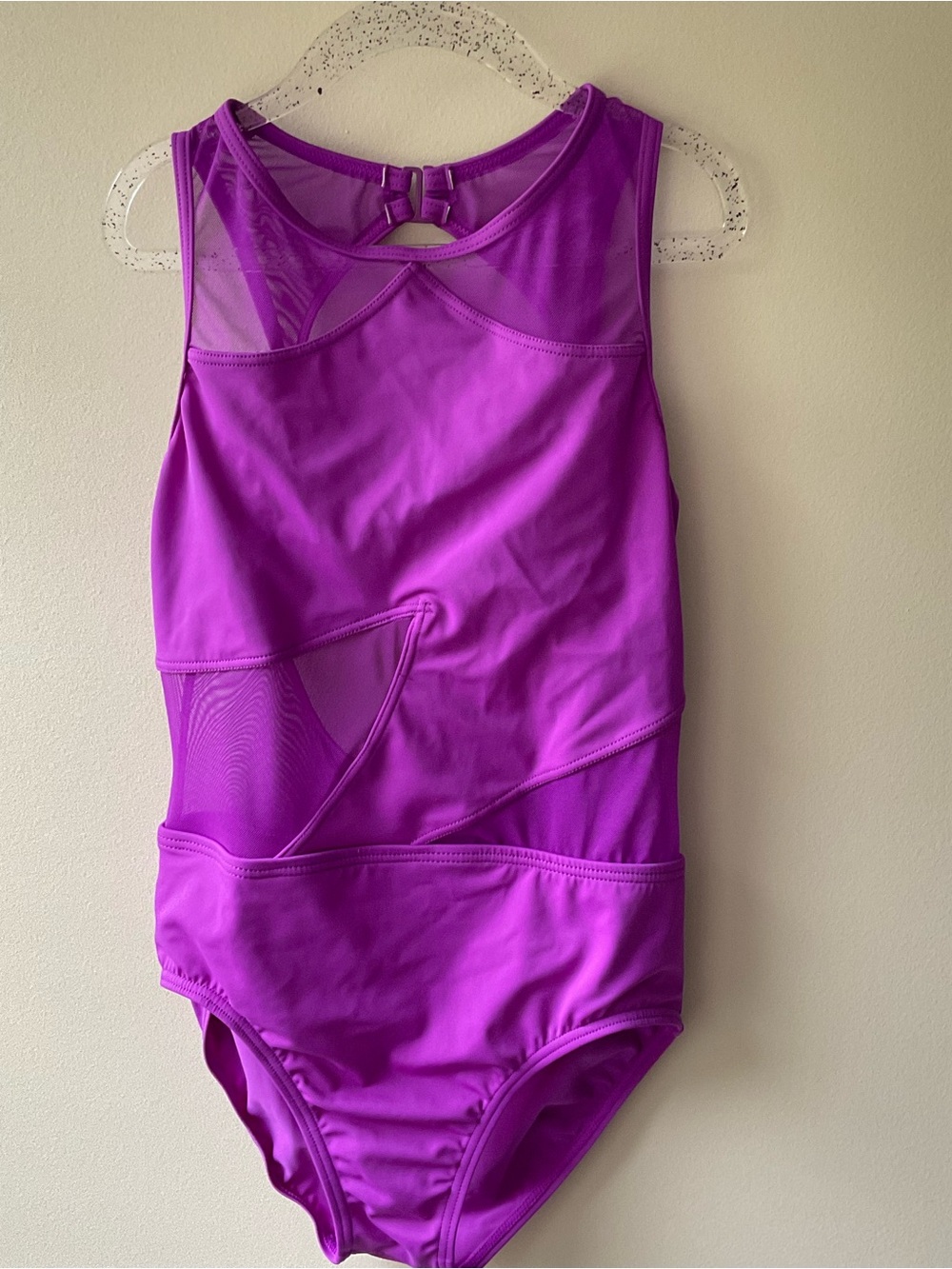 Balera Abstract Open Purple Leotard